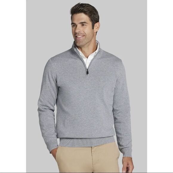 Jos. A. Bank Traveler Mens 1/4 zip pullover sweater, Size Large, New Without Tag - Picture 1 of 8